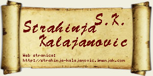 Strahinja Kalajanović vizit kartica